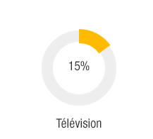 As Digital régie Publicitaire : 15% à la télévision